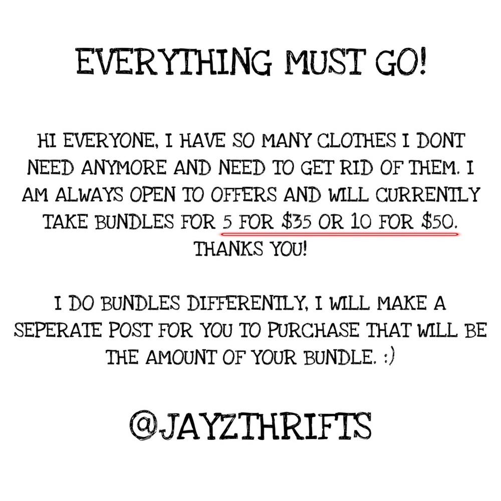 EVERYTHING MUST GO!
